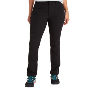 Marmot Women's Scree Durable Stretch Softshell Pants in Black on Model | ScoutTech Outfitters Mississauga
