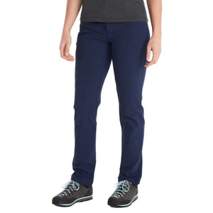 Marmot Women's Scree Durable Stretch Softshell Pants in Blue on Model | ScoutTech Outfitters Mississauga