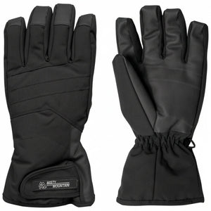 Misty Mountain Thinsulate Reflective Lined Gloves in Solid Black Showing 1 Palm Up and 1 Palm Down | ScoutTech Outfitters