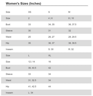Mountain Hardwear Women's Fairing Softshell Jackets Size Chart | ScoutTech Mississauga