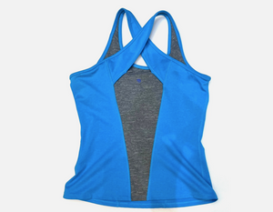 Mountain Hardwear Women's Mighty Activa Performance Tank Tops Blue Back