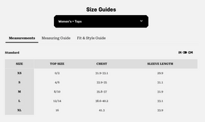Mountain Hardwear Women's Mighty Activa Performance Tank Tops Size Chart | ScoutTech Store