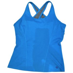 Mountain Hardwear Women's Mighty Activa Performance Tank Tops in Blue Front View | ScoutTech Outfitters Mississauga Store