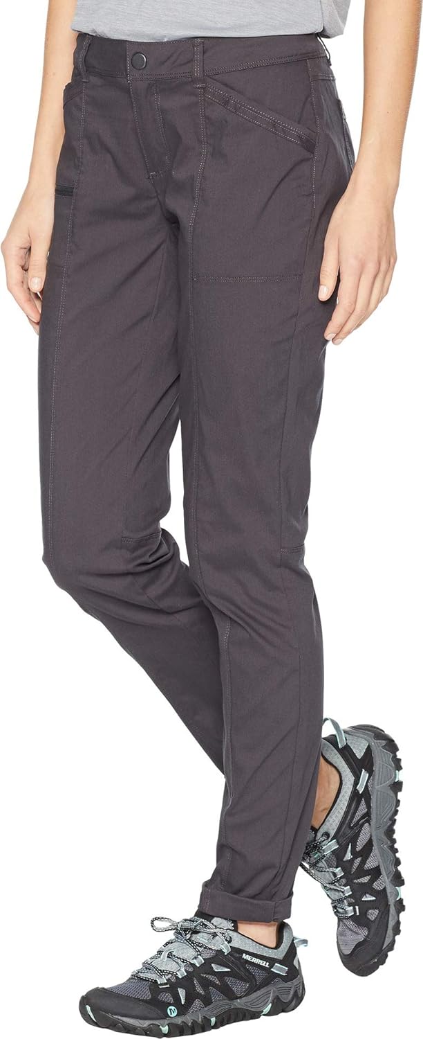 Mountain Hardwear Women's AP Skinny Pants in Grey on Model Front View | ScoutTech Outfitters Mississauga Store