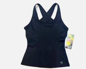 Mountain Hardwear Women's Mighty Activa Performance Tank Tops Black Front | ScoutTech