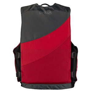 NRS Crew Youth PFD's Red and Grey Back | ScoutTech Outfitters Mississauga Store