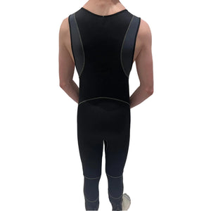 NRS Farmer John Wetsuit 3MM Sleeveless Neoprene with Front Full-Zip in Black Back View Size Small | ScoutTech Outfitters
