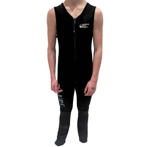 NRS Men's 3MM Farmer John Neoprene Sleeveless Wetsuit in Black on Model | ScoutTech Outfitters Mississauga Store
