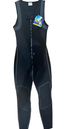 NRS Men's 3.0 Farmer John Neoprene Wetsuits in Black With Grey Arm Accents and Full Zipper and Retail Tags | ScoutTech Mississauga Store