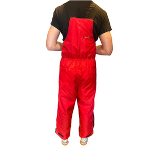 Nautilus Pro Series Insulated Survival Flotation Bib Snow Pants in Red Back Side on Model Size XL | ScoutTech Outfitters Mississauga Store