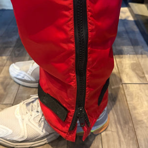 Nautilus Pro Series Insulated Survival Flotation Bib Snow Pants in Red Ankle Zip Close  | ScoutTech Outfitters Mississauga Store