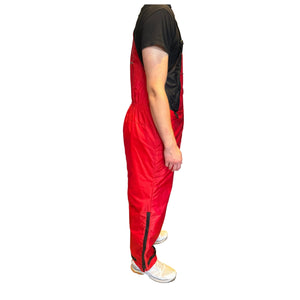 Nautilus Pro Series Insulated Survival Flotation Bib Snow Pants in Red Right Side on Model Size XL | ScoutTech Outfitters Mississauga Store