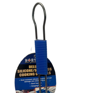 North 49 Deluxe Silicone and Stainless Steel Basting Brush Blue Handle View | ScoutTech Outfitters