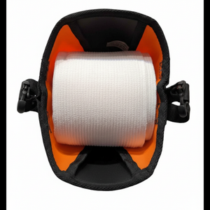 North 49 TP Packer Waterproof Toilet Paper Dispenser Inside View with Toilet Paper in Orange and Black | ScoutTech Outfitters