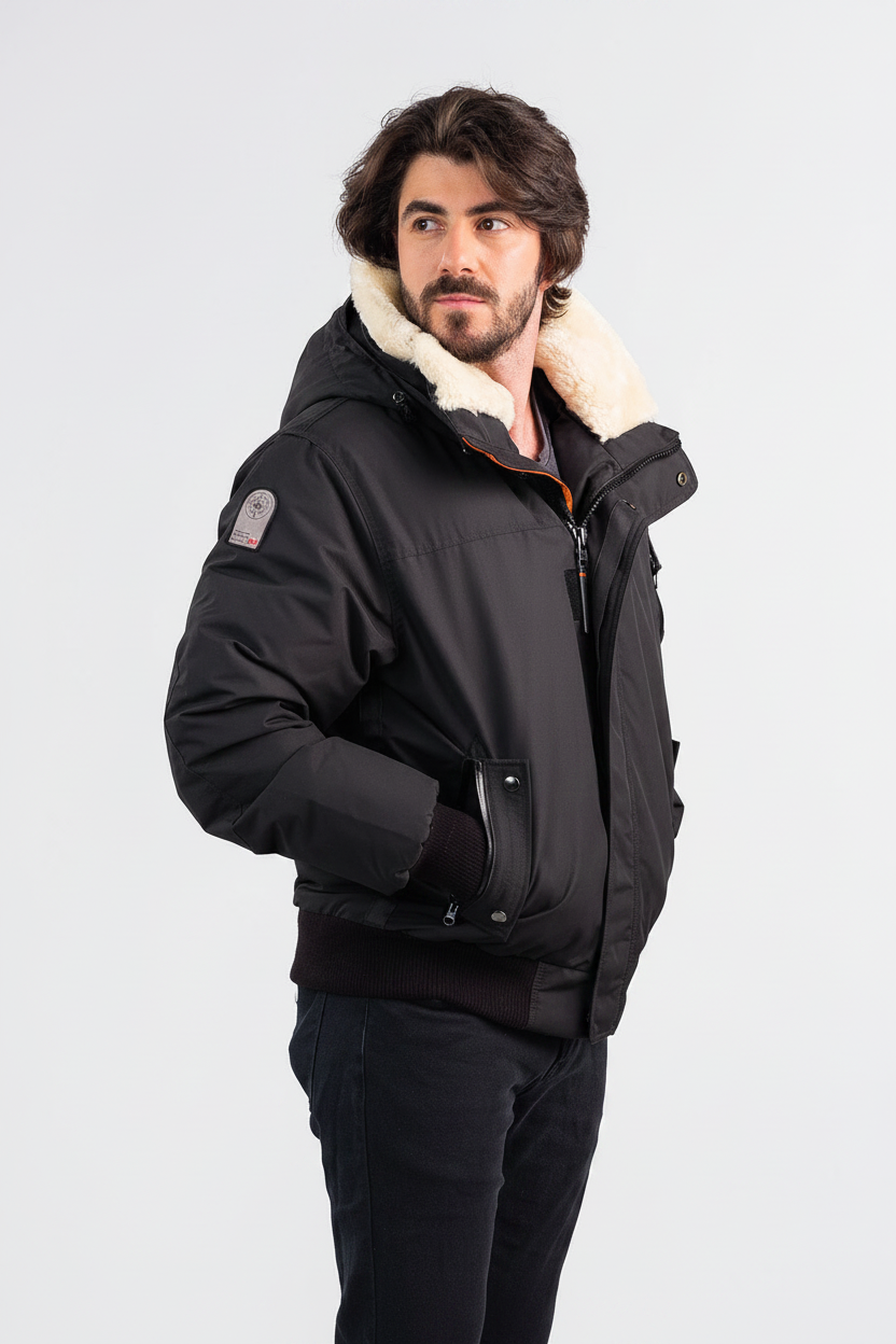 Outdoor Survival Canada OSC Men's Desna -20C Urban Shearling Down Bomber Jackets