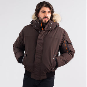 Outdoor Survival Canada OSC Men's Desna -40 Down Bomber Jackets in Chestnut Brown | ScoutTech Outfitters Mississauga Store