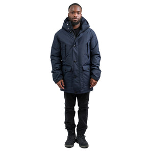 Outdoor Survival Canada OSC Men's Ommak -15C Down Parka in Cold Lake Blue Front | ScoutTech Outfitters