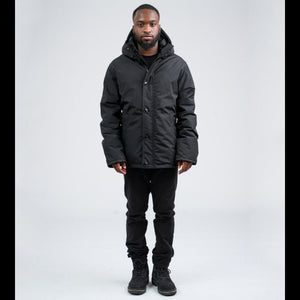 Outdoor Survival Canada OSC Men's Sinik -15C Down Parka in Black Front | ScoutTech Outfitters Mississauga Store