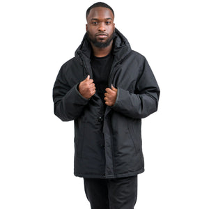 Outdoor Survival Canada OSC Men's Sinik -15C Down Parka in Orca Black Half Zipped | ScoutTech Outfitters