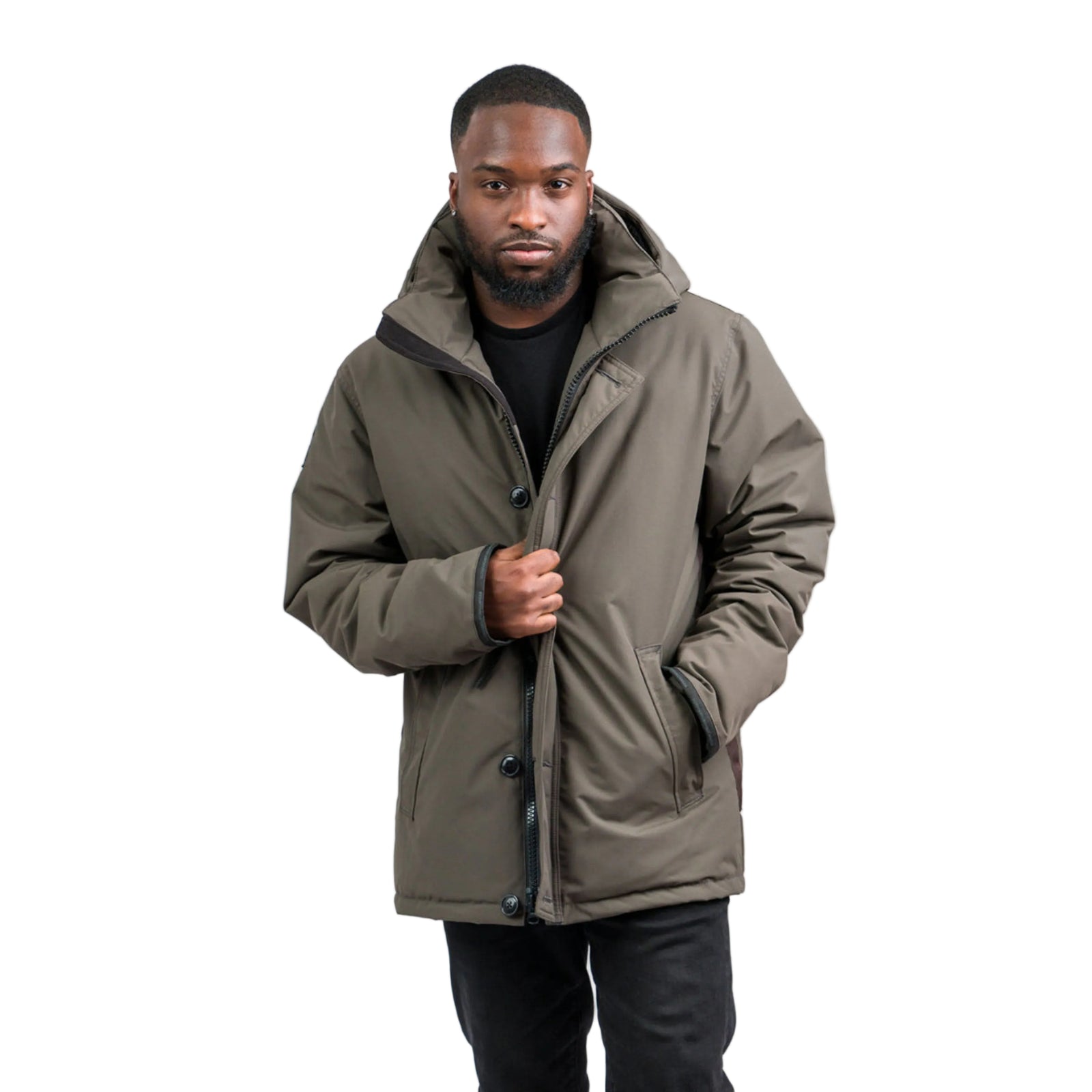 Outdoor Survival Canada OSC Men's Sinik -15C Down Parka in Steel Grey Front | ScoutTech Outfitters Mississauga