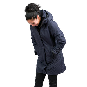 Outdoor Survival Canada OSC Women's Hai -15°C Down Parka in Cold Lake Blue Casual on a Female Model | ScoutTech Outfitters Mississauga Store