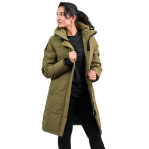 Outdoor Survival Canada OSC Women's Tiri -15°C Down Parka in Military Green | ScoutTech Outfitters
