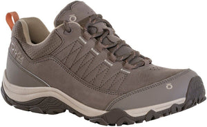 Oboz Women's Ousel Low B-Dry Waterproof Hiking Shoes in Grey View of Toes | ScoutTech Outfitters Mississauga Store