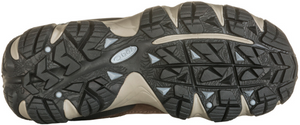 Oboz Women's Sawtooth II Low Waterproof Hiking Shoes in Brown Traction View | ScoutTech Outfitters