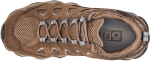 Oboz Women's Sawtooth II Low Waterproof Size 6 Hiking Shoes in Brown Upper View - ScoutTech Outfitters