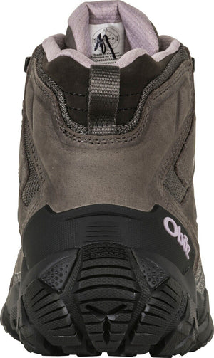 Oboz Women's Sawtooth X Mid WIDE B-Dry Waterproof Hiking Boots Heel View | ScoutTech Mississauga Store