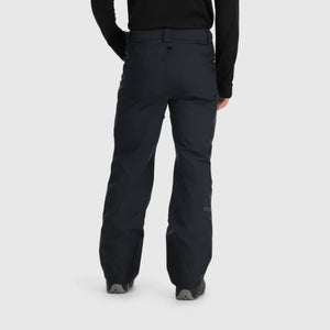 Outdoor Research Men's Snowcrew Insulated Ski Pants in Black Rear Size XL | ScoutTech Outfitters Mississauga Store