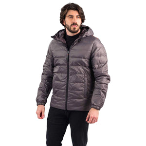 Outdoor Survival Canada Men's 0°C Manitoulin Down Puffer Jackets with Hood in Grey | ScoutTech Outfitters Mississauga Store