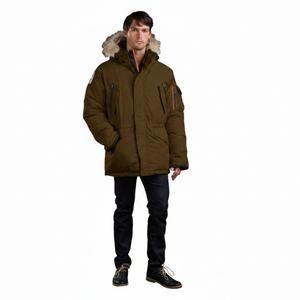 Outdoor Survival Canada OSC Men's Atim -40 Down Parka in Alpine Moss on Model | ScoutTech Outfitters Mississauga Store