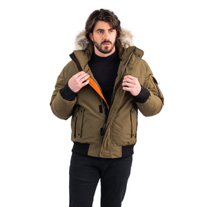 Outdoor Survival Canada OSC Men's Desna UC -20C Urban Coyote Down Bomber Jacket in Military Green | ScoutTech Outfitters Mississauga Store