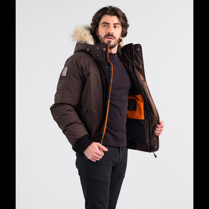 Outdoor Survival Canada OSC Men's Desna UC -20C Urban Coyote Down Bomber Jackets in Chestnut Brown | ScoutTech Outfitters Mississauga Store