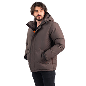 Outdoor Survival Canada OSC Men's Iqniq -40C/F Down Parka in Steel Grey Left Side | ScoutTech Outfitters 