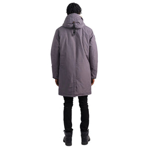 Outdoor Survival Canada OSC Men's Nevluk -20C Urban Shearling Down Parka in Charcoal Grey on Model Back View  | ScoutTech Outfitters