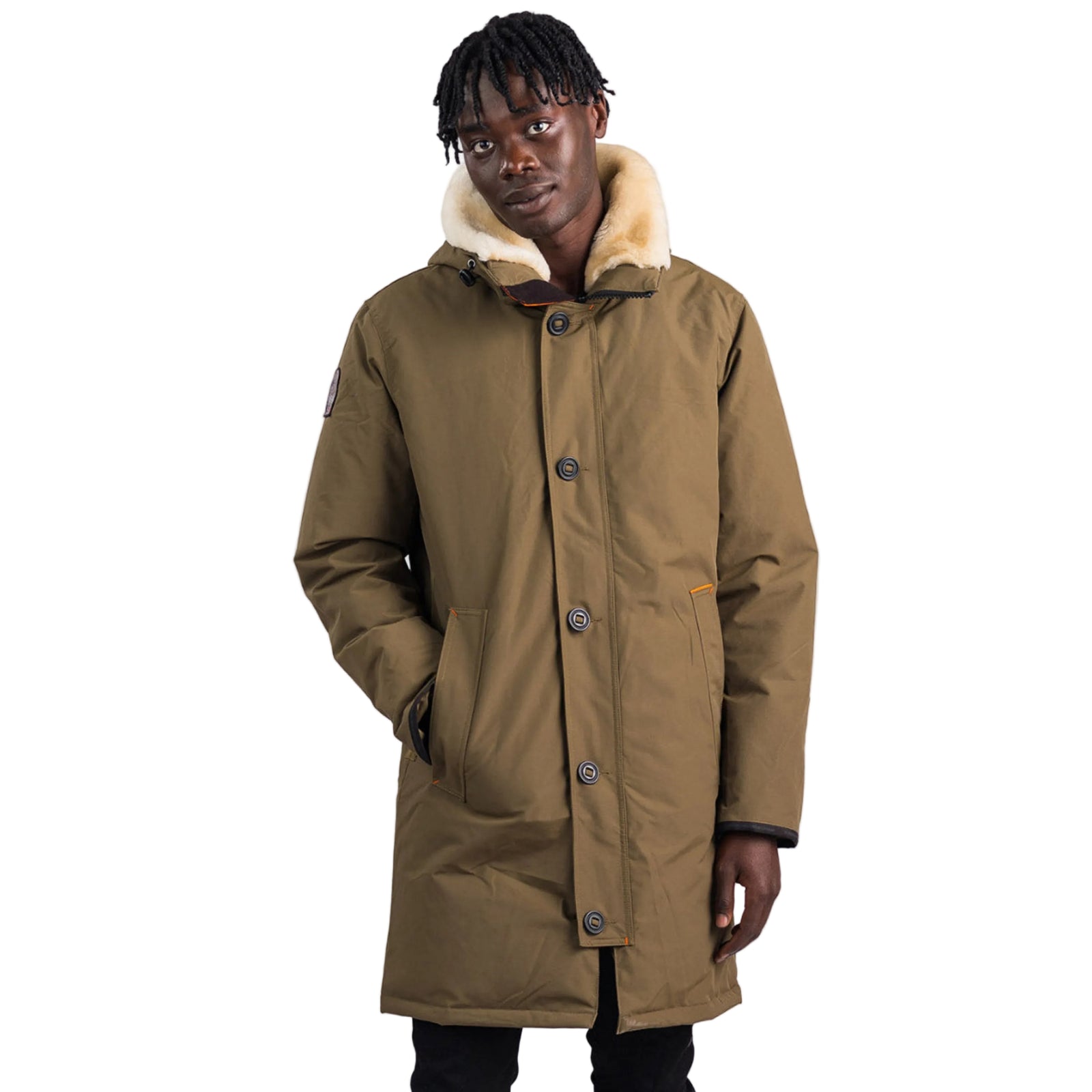 Outdoor Survival Canada OSC Men's Nevluk -20C Urban Shearling Down Parka in Military Green | ScoutTech Outfitters