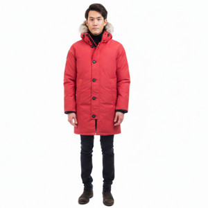 Outdoor Survival Canada OSC Men's Nevluk -40 Down Parka in Red Alert | ScoutTech Outfitters Mississauga Store