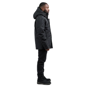 Outdoor Survival Canada OSC Men's Sinik -15C Down Parka in Orca Black Right Side | ScoutTech Outfitters Mississauga