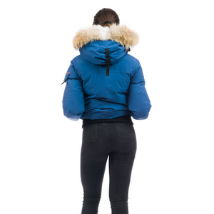 Outdoor Survival Canada OSC Nini Womens -40 Bomber Jacket in Indigo Blue Back View | ScoutTech Outfitters