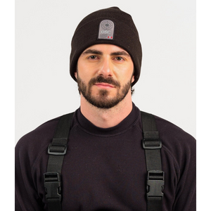 Outdoor Survival Canada OSC Unisex Aniyu Knit Beanies in Black Front Pose | ScoutTech Outfitters