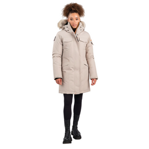 Outdoor Survival Canada OSC Women's Jaci -40 Down Parka on Model in Opal Front View | ScoutTech Outfitters 