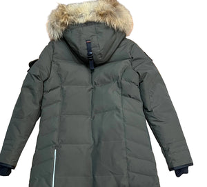 Outdoor Survival Canada OSC Women's Siku Down Parka in Alpine Moss Back View | ScoutTech Mississauga