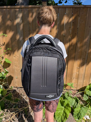 Sac à dos pour ordinateur portable Europe Bound Exec-Tek noir et gris très rembourré 25L