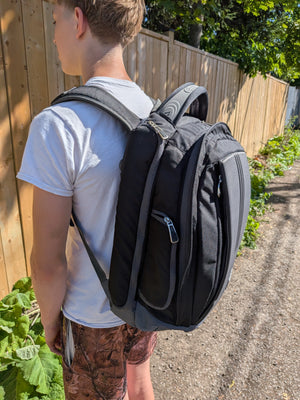 Sac à dos pour ordinateur portable Europe Bound Exec-Tek noir et gris très rembourré 25L