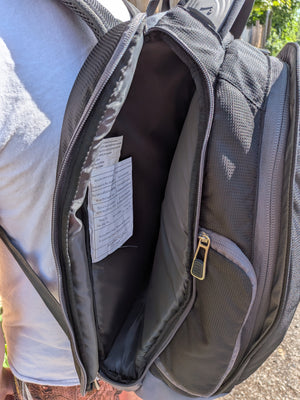 Sac à dos pour ordinateur portable Europe Bound Exec-Tek noir et gris très rembourré 25L