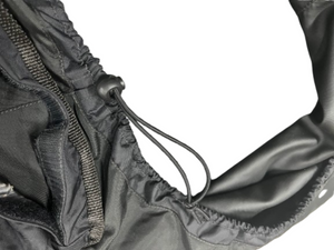PaddleStuff Nylon Kayak Spray Skirt in Black Close Up Tunnel Drawcord View | ScoutTech Outfitters 