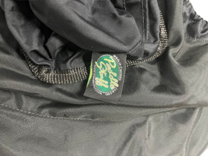 PaddleStuff Universal Nylon Kayak Spray Skirts in Black Close Up of Logo and Made in Canada Tags | ScoutTech