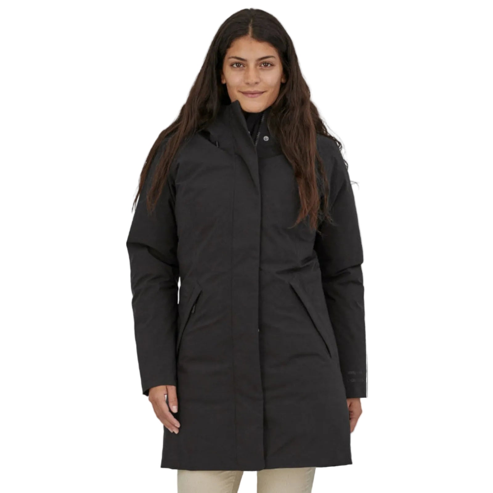 Patagonia Women's Frozen Range Gore-Tex 3-In-1 Down Parka on Model in Black | ScoutTech Outfitters